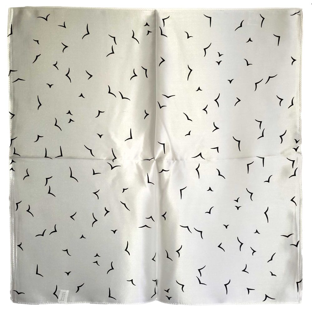 NWT Genuine 100% Mulberry Silk Satin Scarf 20"x20" Small Square Shawl 5482